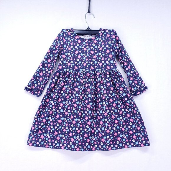 Blueberi Boulevard Other - Blueberi Boulevard Kids Floral Colorful Fun Casual Fit and Flare Dress Size 4t
